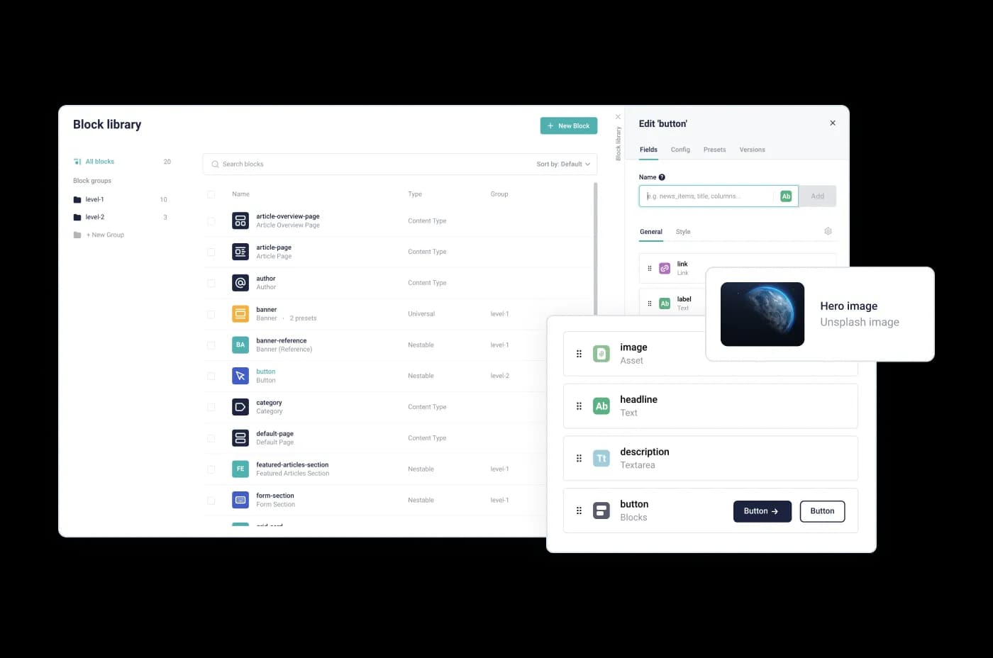 Storyblok's block library