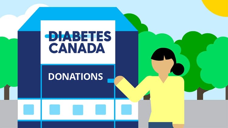 Woman Standing In Front of Diabetes Canada Donation Truck