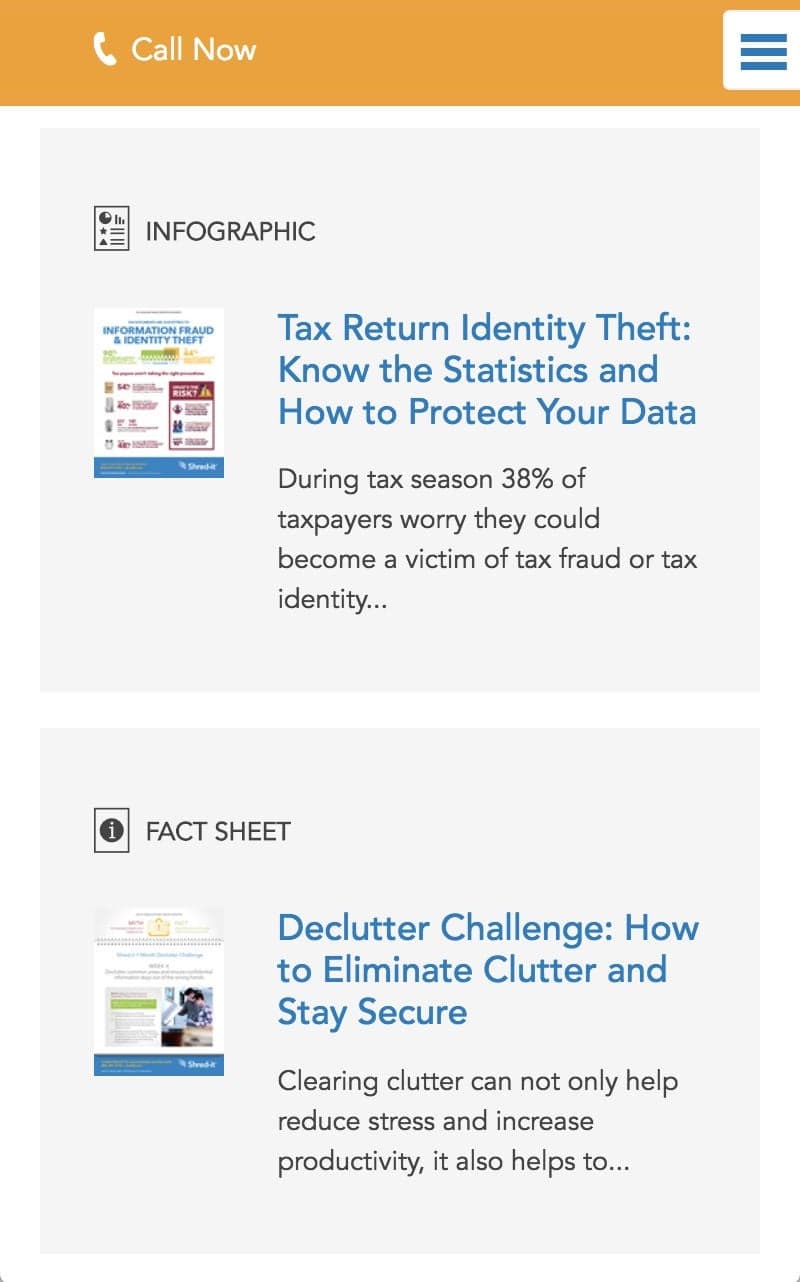Shred-it Mobile Resource Center Example